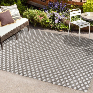 Rabat High-low Pile Mini-diamond Trellis Area Rug
